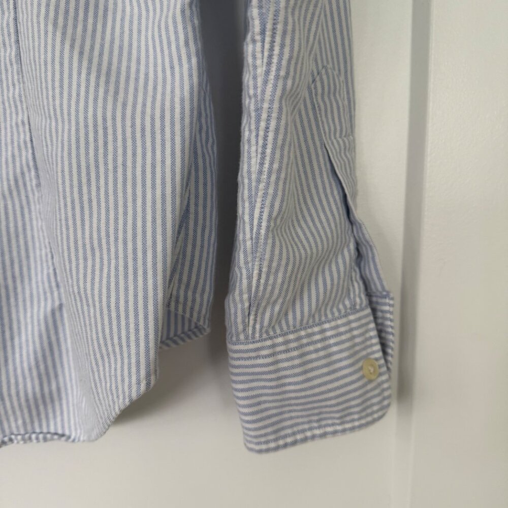 Ralph Lauren Slim Fit Oxford Shirt Blue/White Stripe - Picture 7 of 8